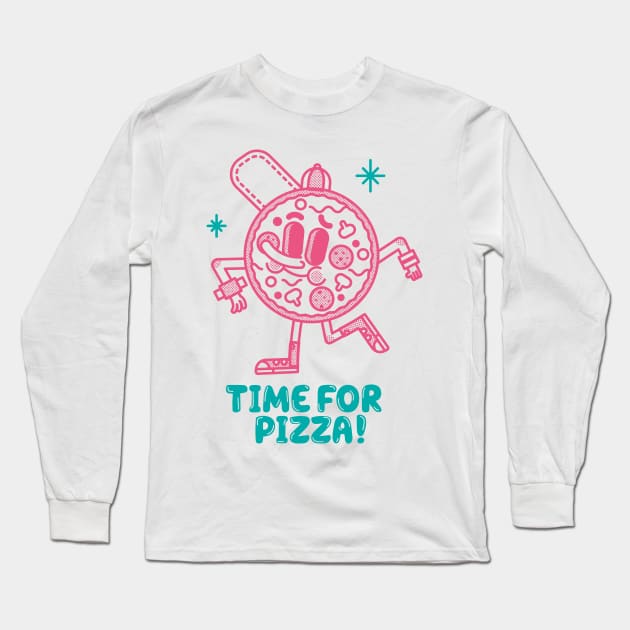 Time for Pizza Long Sleeve T-Shirt by Geeksarecool